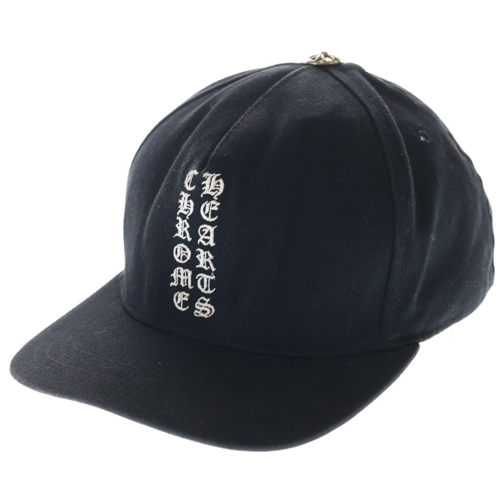 CHROME HEARTS (クロムハーツ) Vertical Logo Hat CHロゴ ベースボールキャップ 帽子 ブラック