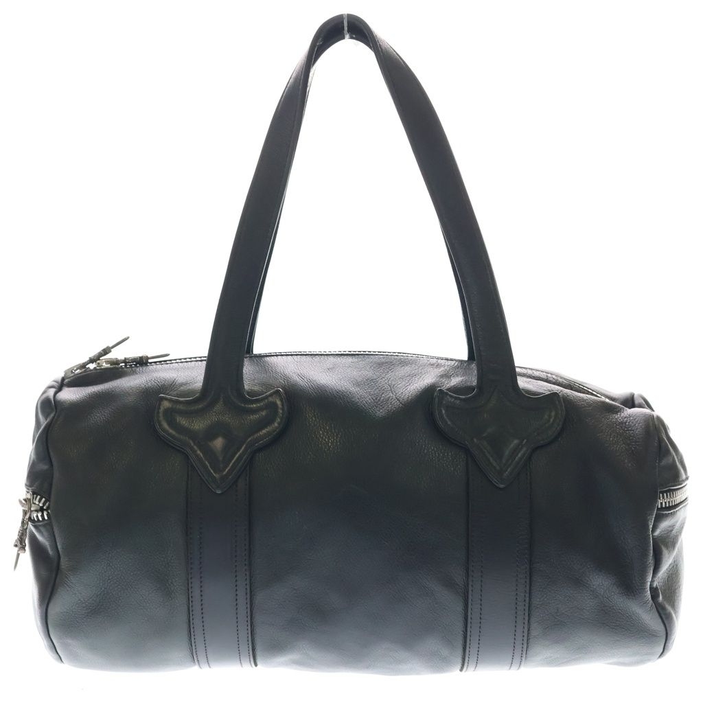 CHROME HEARTS (クロムハーツ) DUFFLE TINY ダッフルタイニー ブラック レザー ミニボストン ブラック
