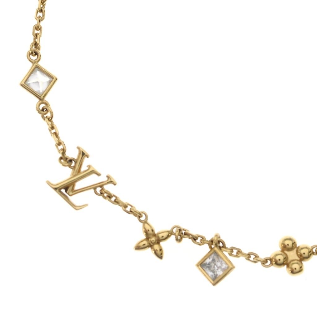 LOUIS VUITTON (ルイヴィトン) インザスカイ ネックレス ラインストーン ゴールド GP M01322