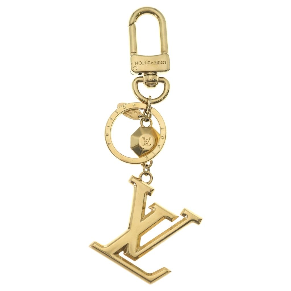 LOUIS VUITTON (ルイヴィトン) ポルトクレ LVファセットチャーム ゴールド GP M65216 キーリング キーホルダー