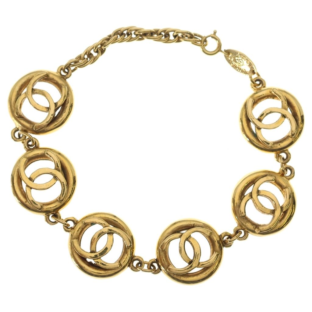 CHANEL (シャネル) 6P ココマーク ブレスレット ゴールド
