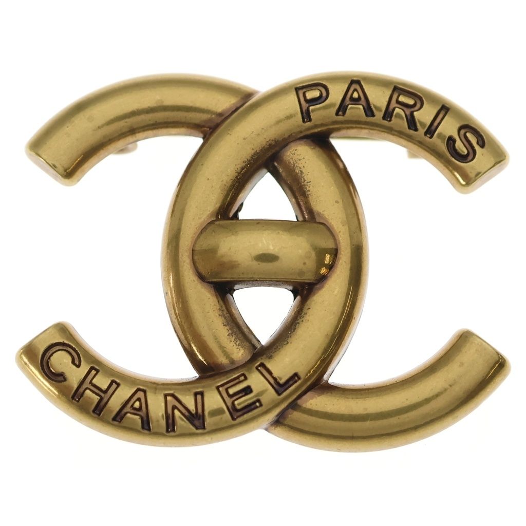 CHANEL (シャネル) ココマーク ターンロックモチーフ ブローチ ゴールド GP B21K