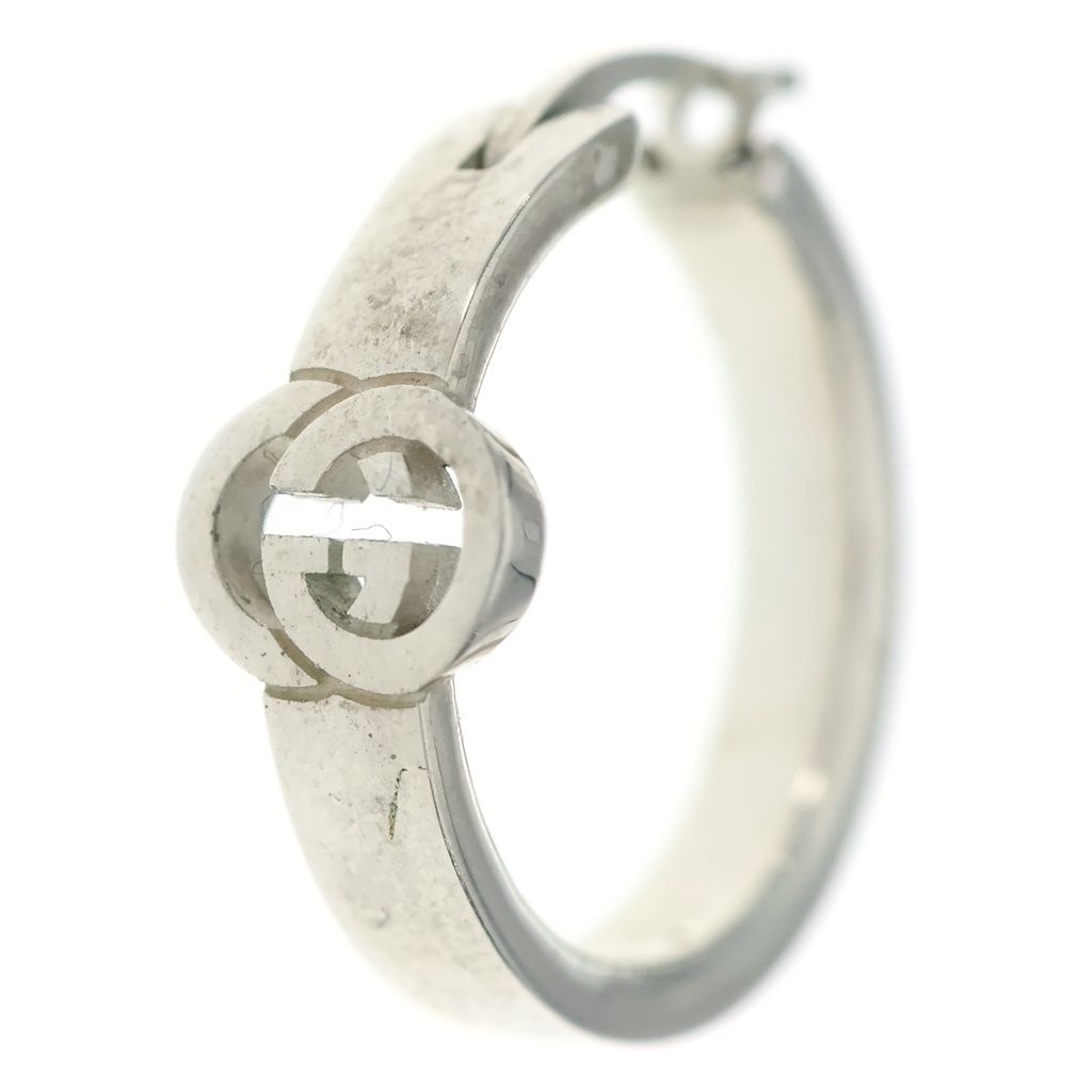 GUCCI (グッチ) GGインターロッキング フープピアス 両耳 シルバー 854204 J8400 0818