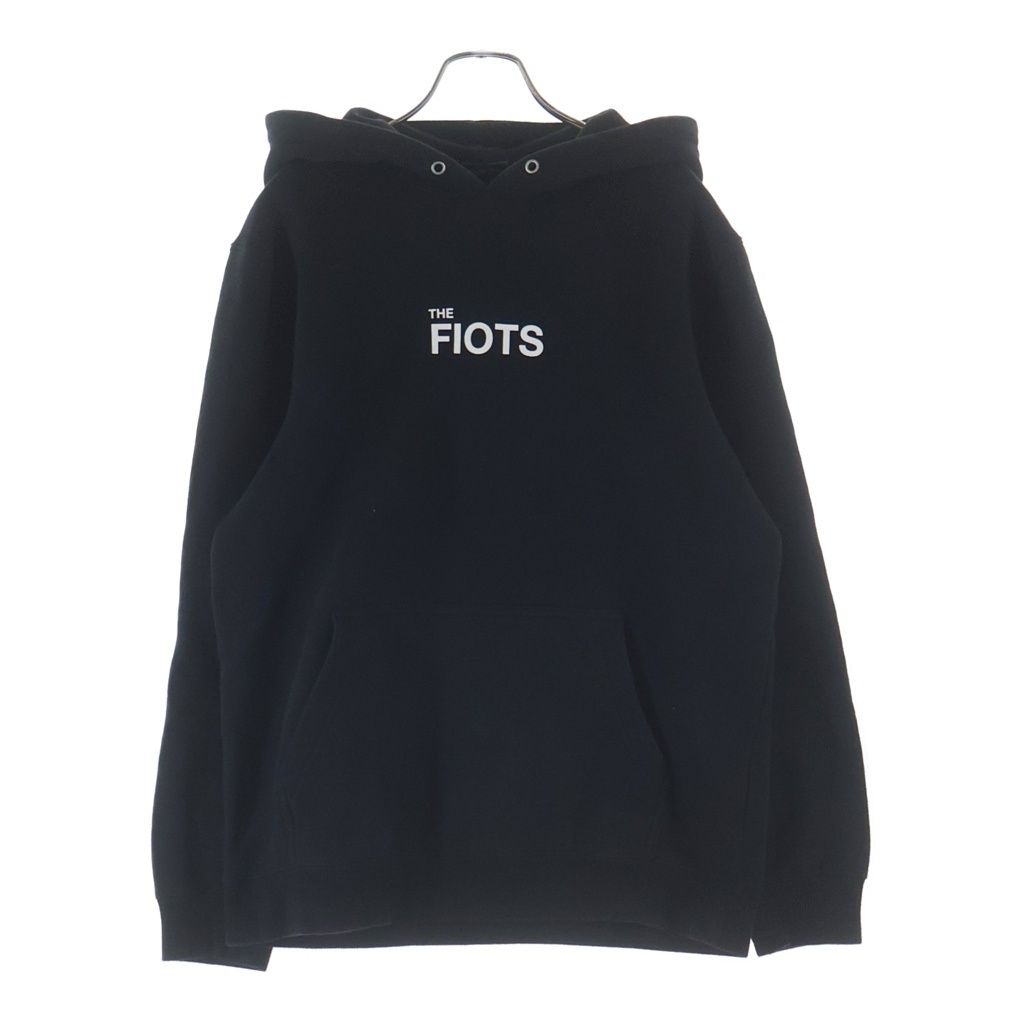 STUSSY (ステューシー) ×FRAGMENT DESIGN THE FIOTS フラグメントデザイン ロゴプリント プルオーバーフーディー パーカー ブラック
