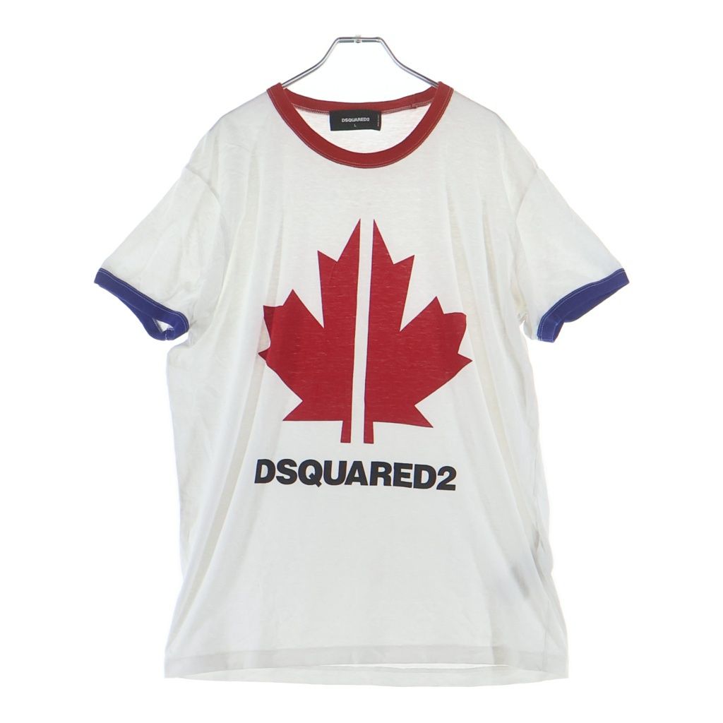 DSQUARED2 (ディースクエアード) グラフィック半袖Tシャツ カットソー ホワイト/レッド