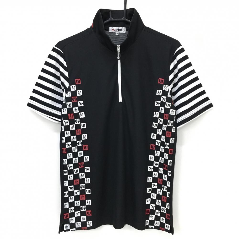 muスポーツ レッド 半袖ハイネックシャツ MU SPORTS レディース 半袖 