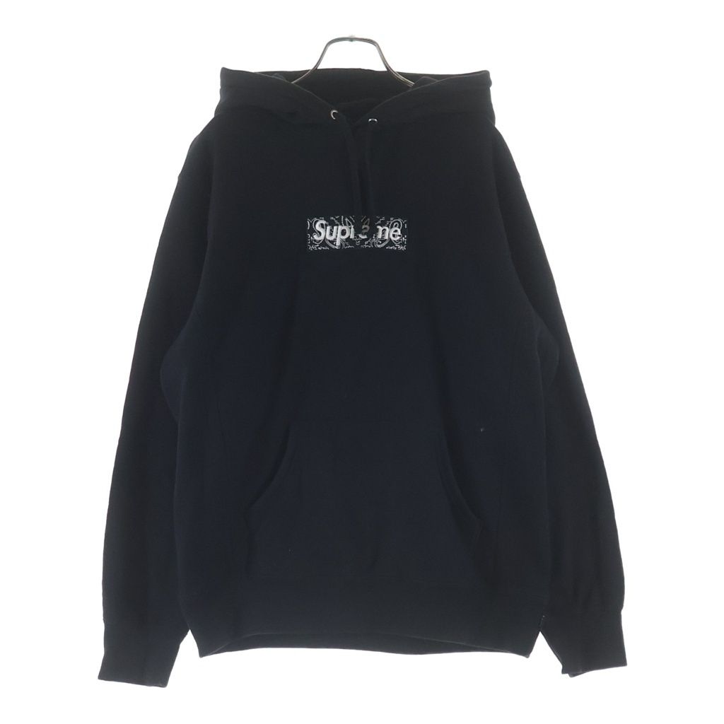 SUPREME (シュプリーム) 19AW Bandana Box Logo Hooded Sweatshirt バンダナ ボックスロゴ スウェットパーカー ブラック