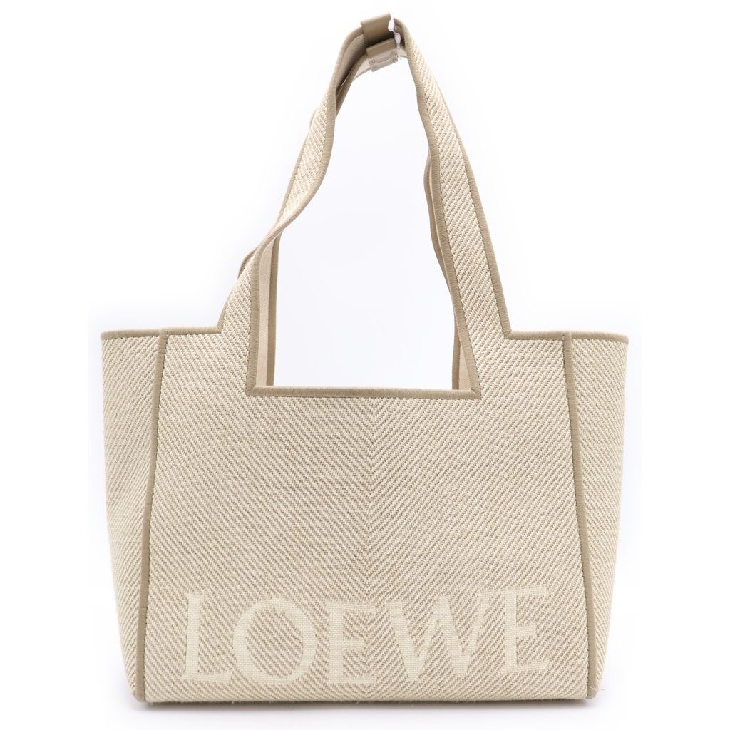 LOEWE (ロエベ) フォントトート ミディアム キャンバス ベージュ ハンドバッグ トートバッグ ALF1B61X11