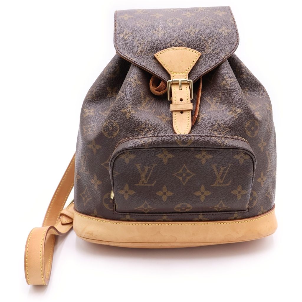 LOUIS VUITTON (ルイヴィトン) モノグラム モンスリMM M51136 ブラウン PVC バックパック リュックサック
