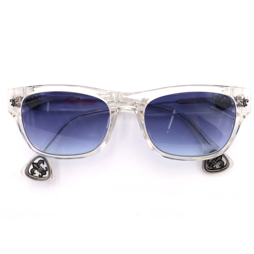 CHROME HEARTS (クロムハーツ) FILLED フィールド サイド フレアデザイン ウェリントン メガネ サングラス アイウェア ブラック/シルバー