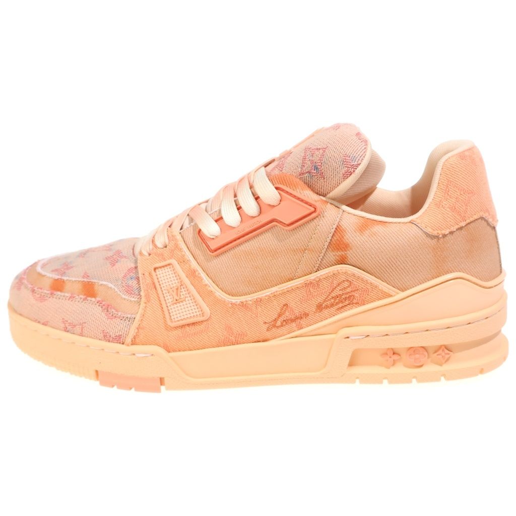 LOUIS VUITTON (ルイヴィトン) LV Trauner Monogram Denim Sneakers 1ACVNR LVトレイナー モノグラムデニムローカットスニーカー オレンジ