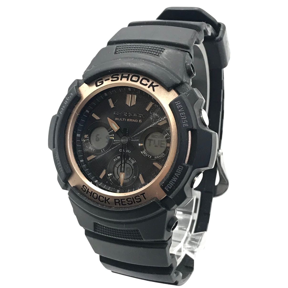 【倉吉店】 中古 G-SHOCK | ジーショック 腕時計 アナデジ電波ソーラー AWG-M100SF ブラック 【131】