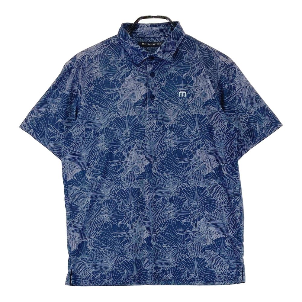 サイズ：M TRAVIS MATHEW トラビスマシュー 半袖ポロシャツ 総柄 ネイビー系 [240101708704] ゴルフウェア メンズ ストスト