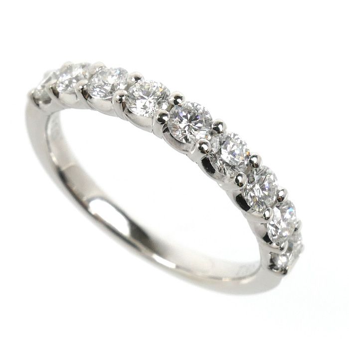TASAKI タサキ Pt950プラチナ ハーフエタニティ リング・指輪 ダイヤモンド0.63ct 11号 4.0g レディース 中古 美品