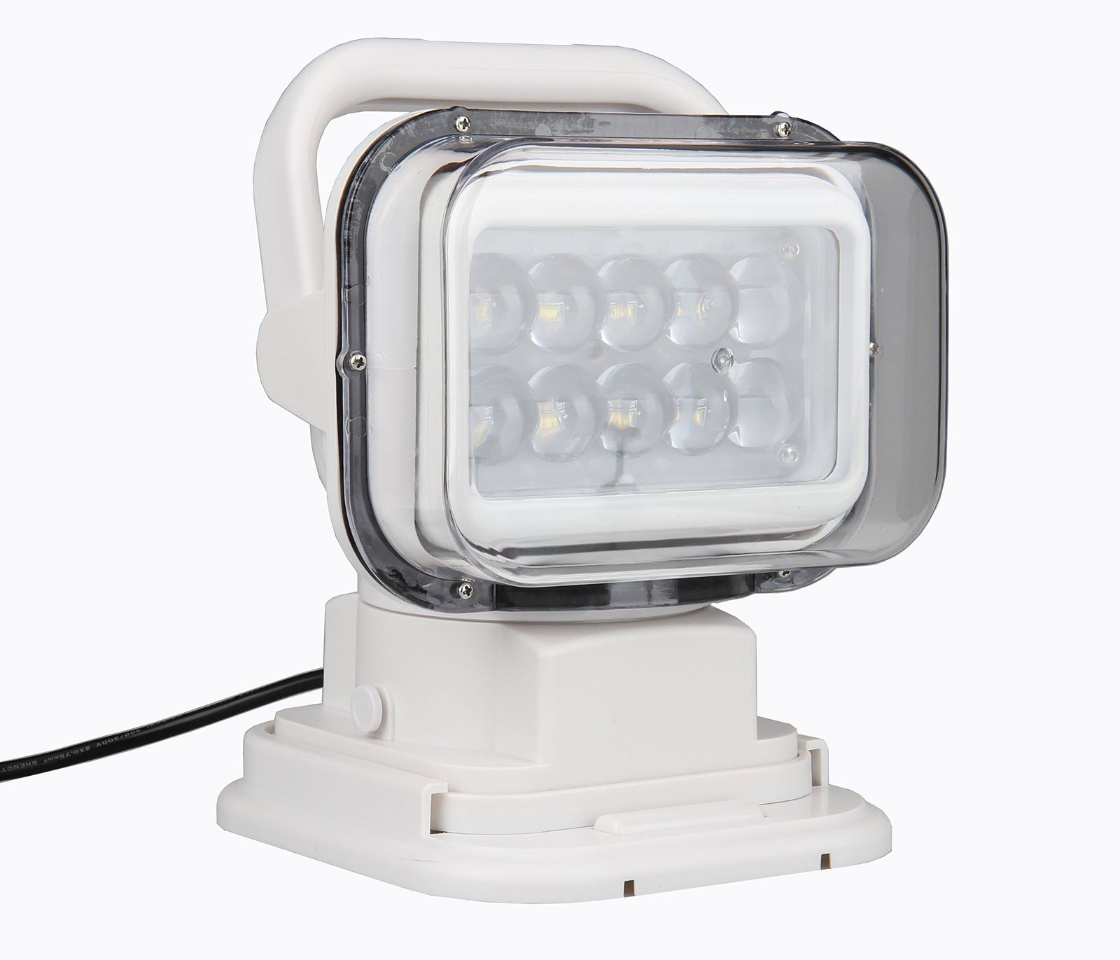 LEDサーチライト リモコン式 作業灯 ポーペ(POOPEE) 強力 車用 CREE製 50w 12v 24v兼用 遠隔操作 船舶照明 防水 ホワイトkk