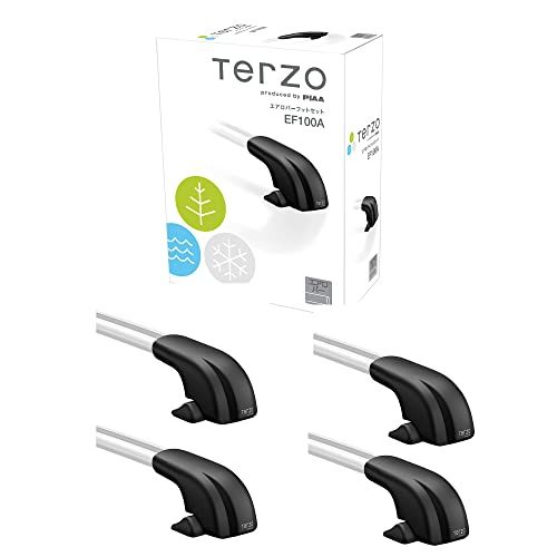 Terzo テルッツォ (by PIAA) ルーフキャリア ベースキャリア フット 4個入 ルーフオンタイプ ブラック エアロバー用 ロック付 EF100Akk