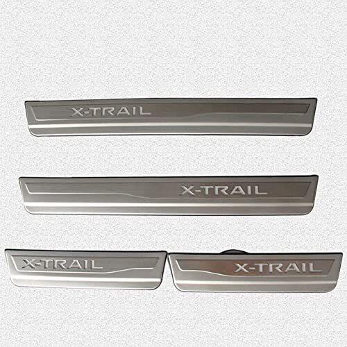 日産 ニッサン 新型エクストレイル T32 専用設計 X-TRAIL 純正品 LED発光 ステンレス スカッフプレート ステップガード 内装 パーツ 4P 【LEDタイプ】kk