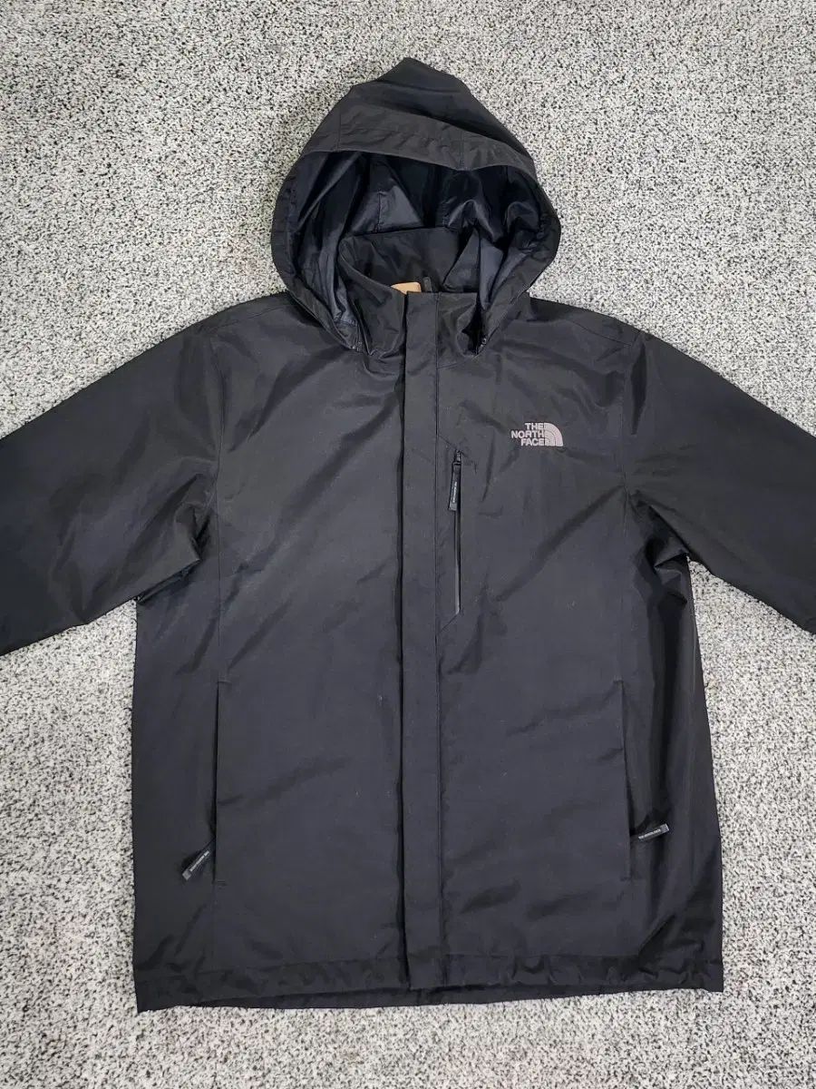 *THE NORTH FACE ザノースフェイス ブラック フード ウィンドブレーカー ジャケット L