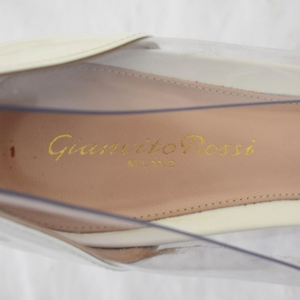 ジャンヴィトロッシ Gianvito Rossi パンプス エナメル クリア ミドル