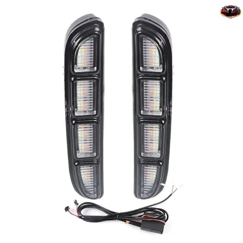 強力なLEDデイタイムランニングライト ホンダ アコード 2021 2022 ホワイト DRL アンバー ターンシグナルライト フォグライト ブルー ナイ