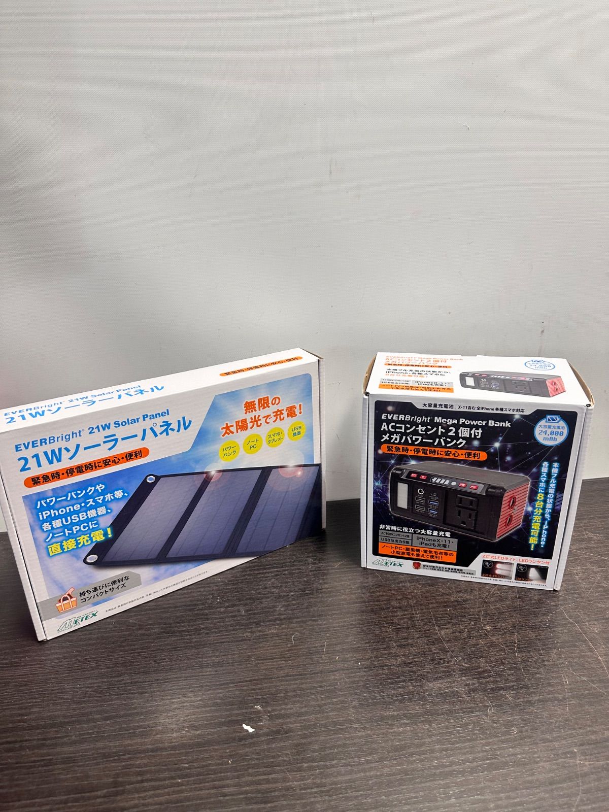 EVER Bright 保管未使用品エバーブライトメガ パワーステーション&ソーラーパネル