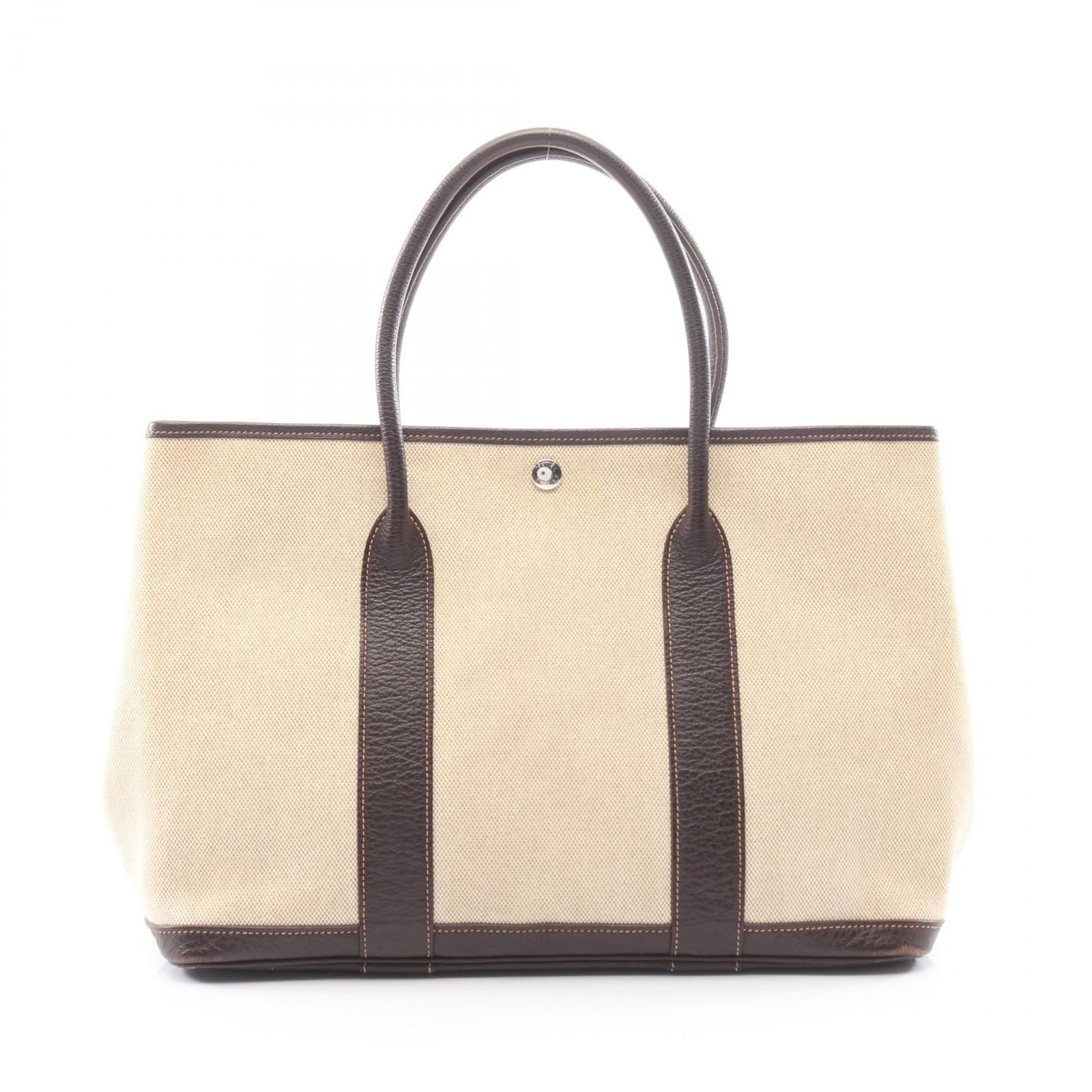 HERMES エルメス ガーデンパーティPM エクリュ エベーヌ トートバッグ