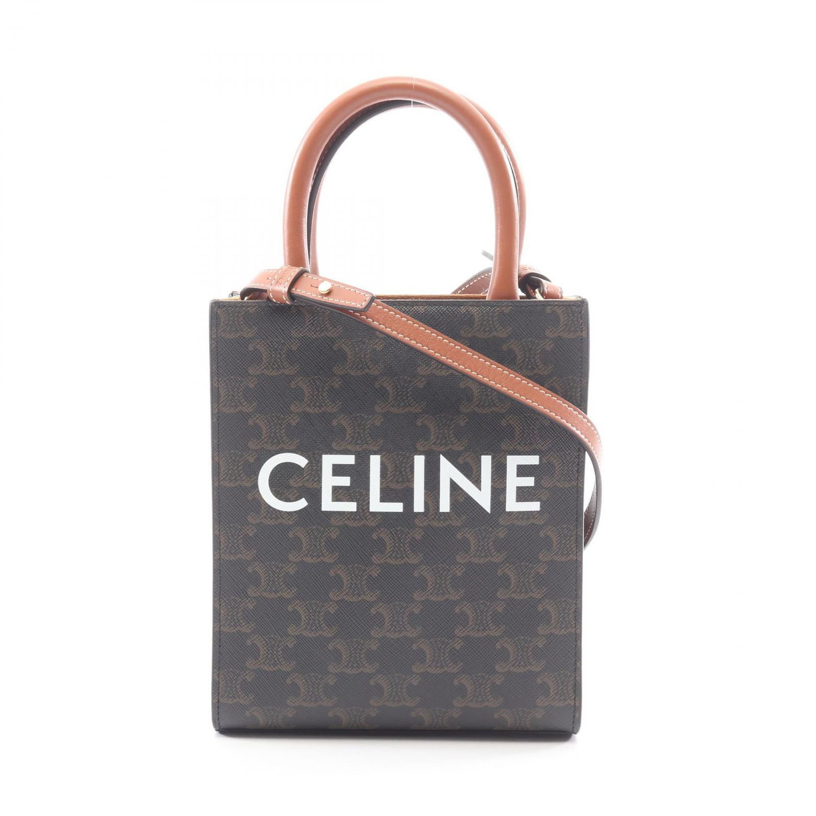 CELINE セリーヌ ミニ バーティカル カバ トリオンフ 2WAY ハンドバッグ