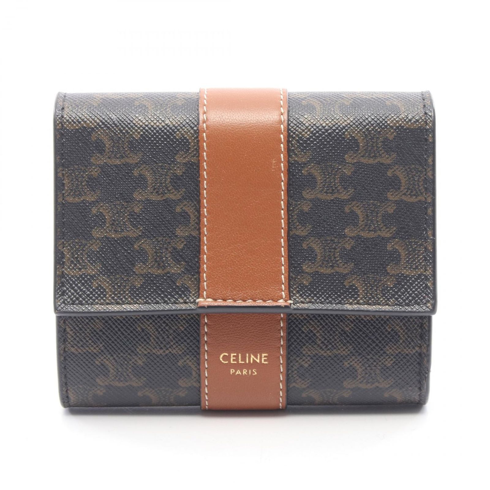 CELINE セリーヌ スモール トリフォールドウォレット トリオンフ 三つ折り財布