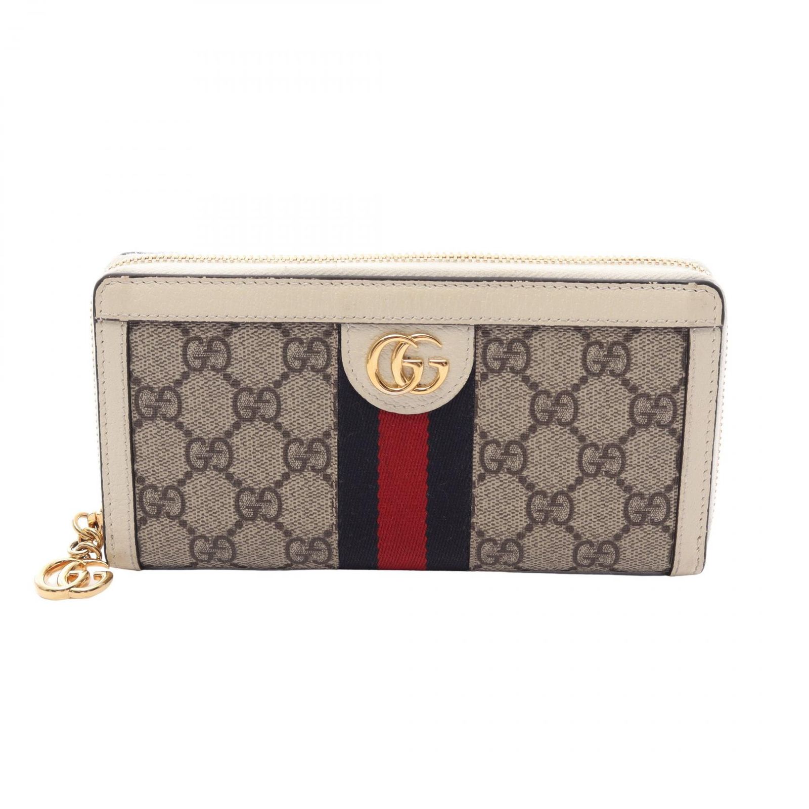 GUCCI グッチ オフィディア GGスプリーム シェリーライン ラウンド長財布