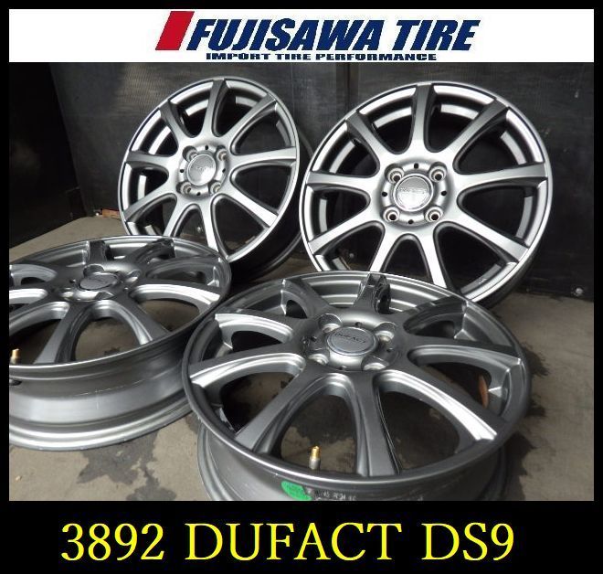 【3892】B送料無料▲DUFACT DS9▲15x4.5J 4穴 100 +45▲4本 26103448
