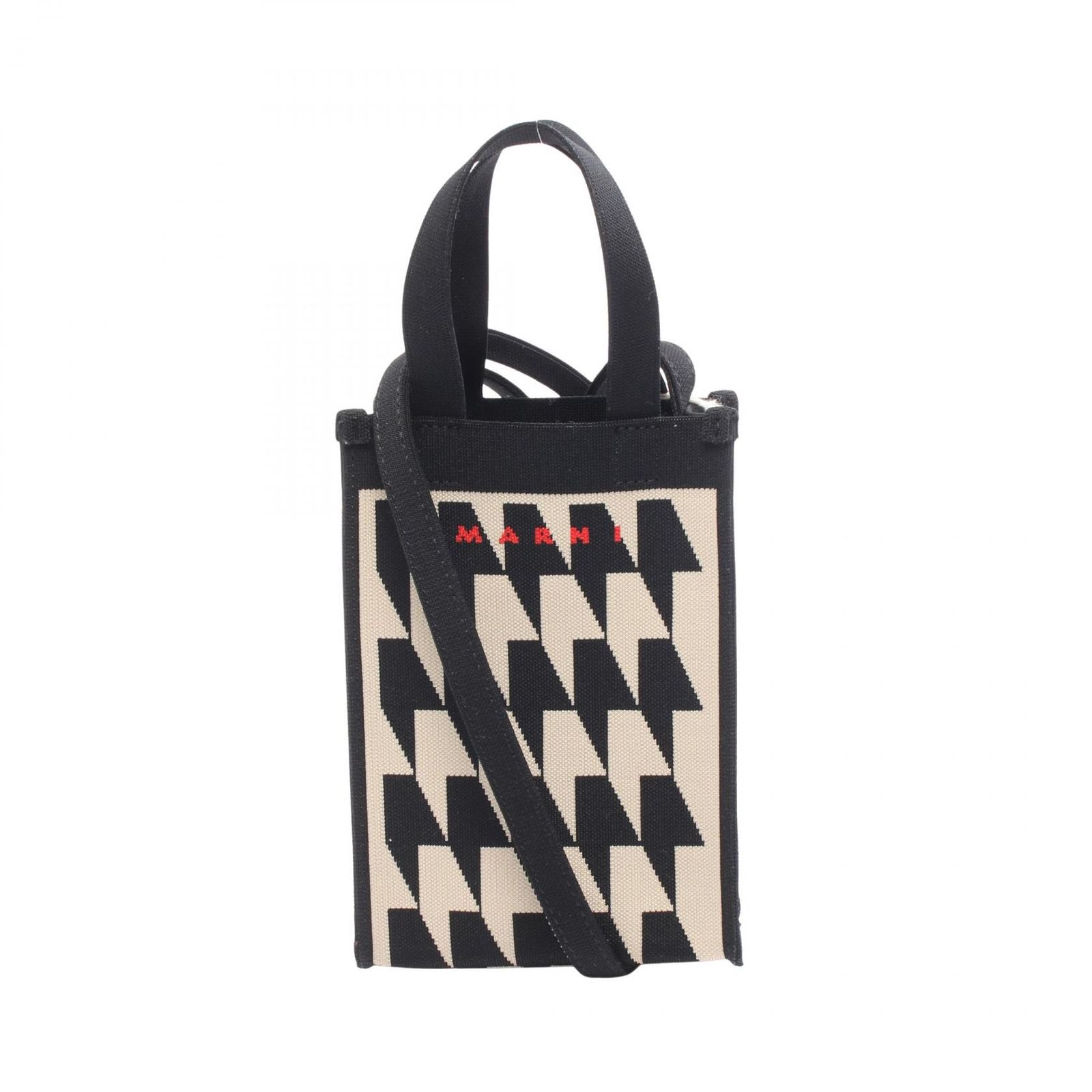 MARNI マルニ ナノショッピングバッグ 千鳥格子 2WAY ショルダーバッグ