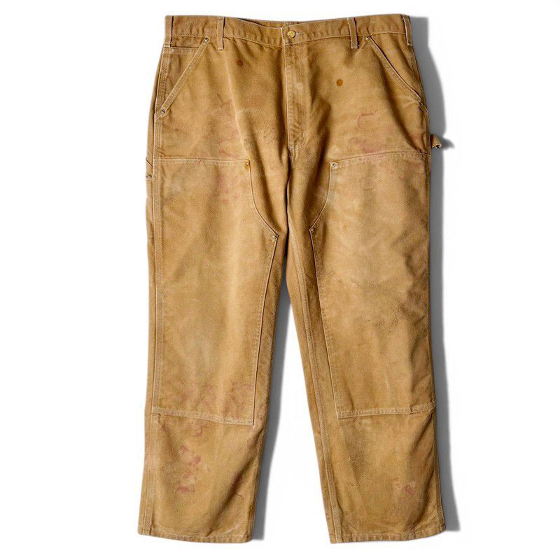 雰囲気系 90s USA製 Carhartt ダブルニー ダック ペインター パンツ 40 30 / 90年代 アメリカ製 オールド カーハート ブラウン ワーク