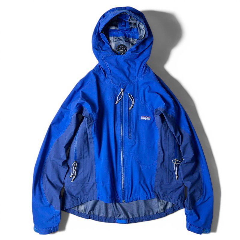 00s 02年製 Patagonia ストレッチ エレメント ジャケット M / 00年代 オールド パタゴニア マウンテン パーカー マンパ ナイロン ブルー