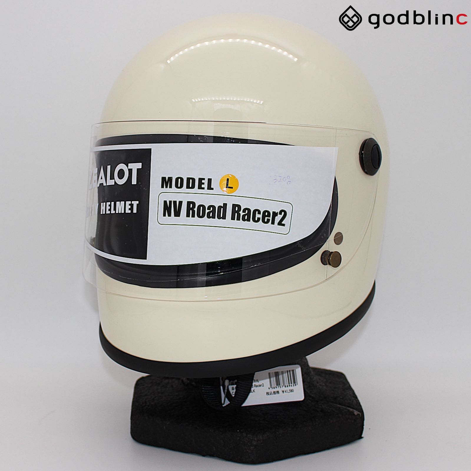 ZEALOT　NVロードレーサー2　CARBON HYBRID　WHITE/BLACK　Lサイズ　NVC0017　フルフェイスヘルメット