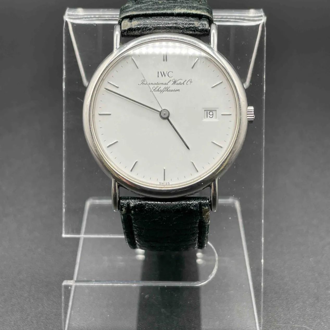 【動作未確認】IWC SCHAFFHAUSEN IW333106 ポートフィノ デイト クォーツ メンズ