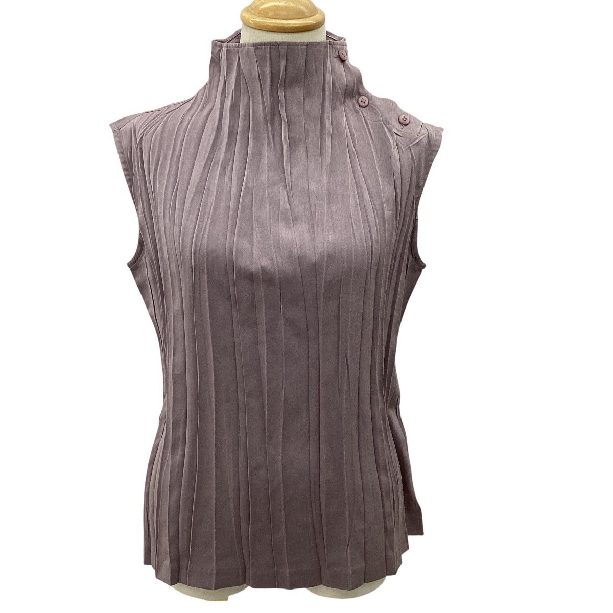ISSEY MIYAKE イッセイミヤケ プリーツ ノースリーブカットソー SIZE 2 IM14FJ951 ピンク