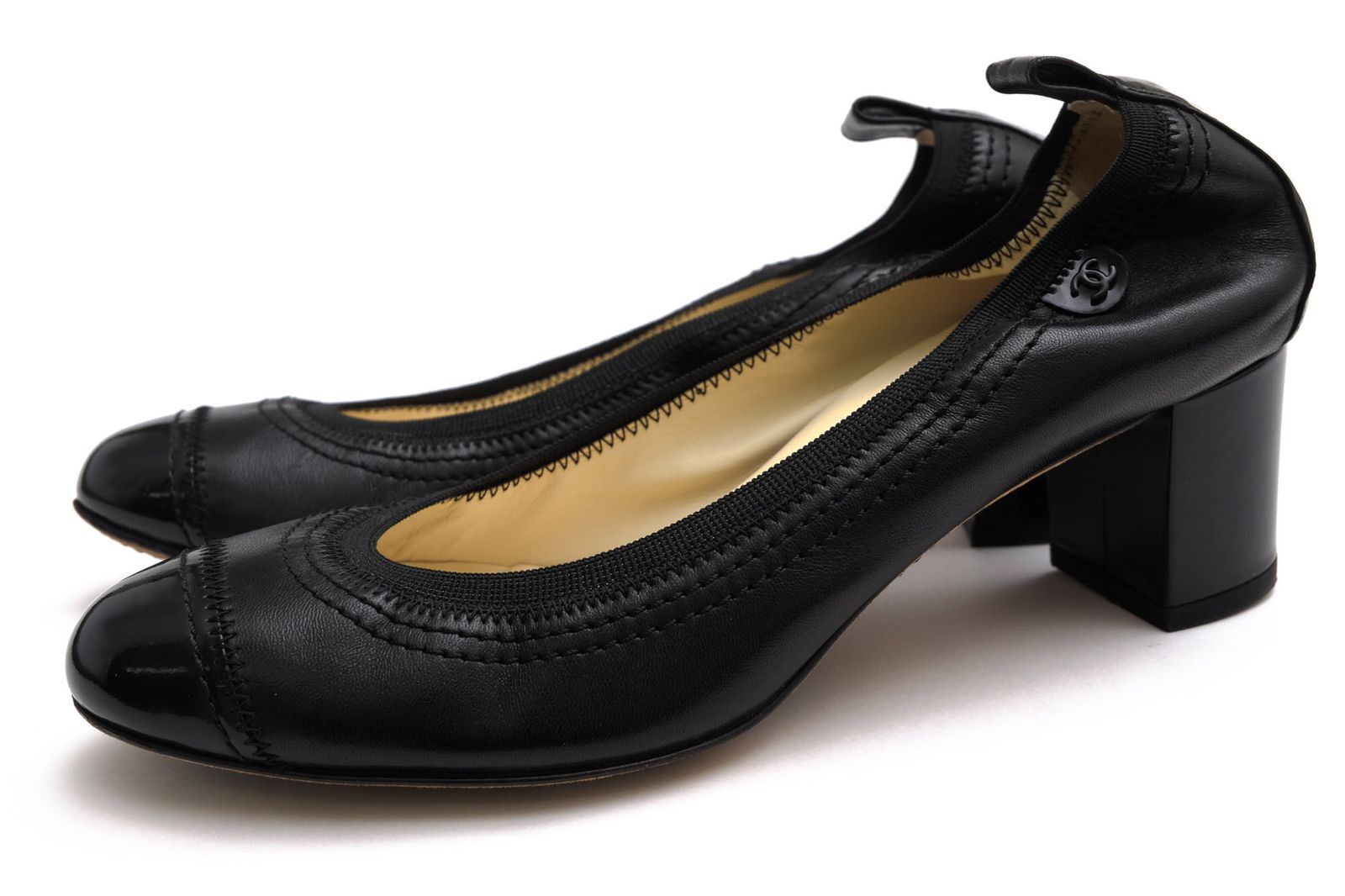 シャネル／CHANEL パンプス シューズ 靴 レディース 女性 女性用 レザー 革 本革 ブラック 黒 G27488 バレエシューズ