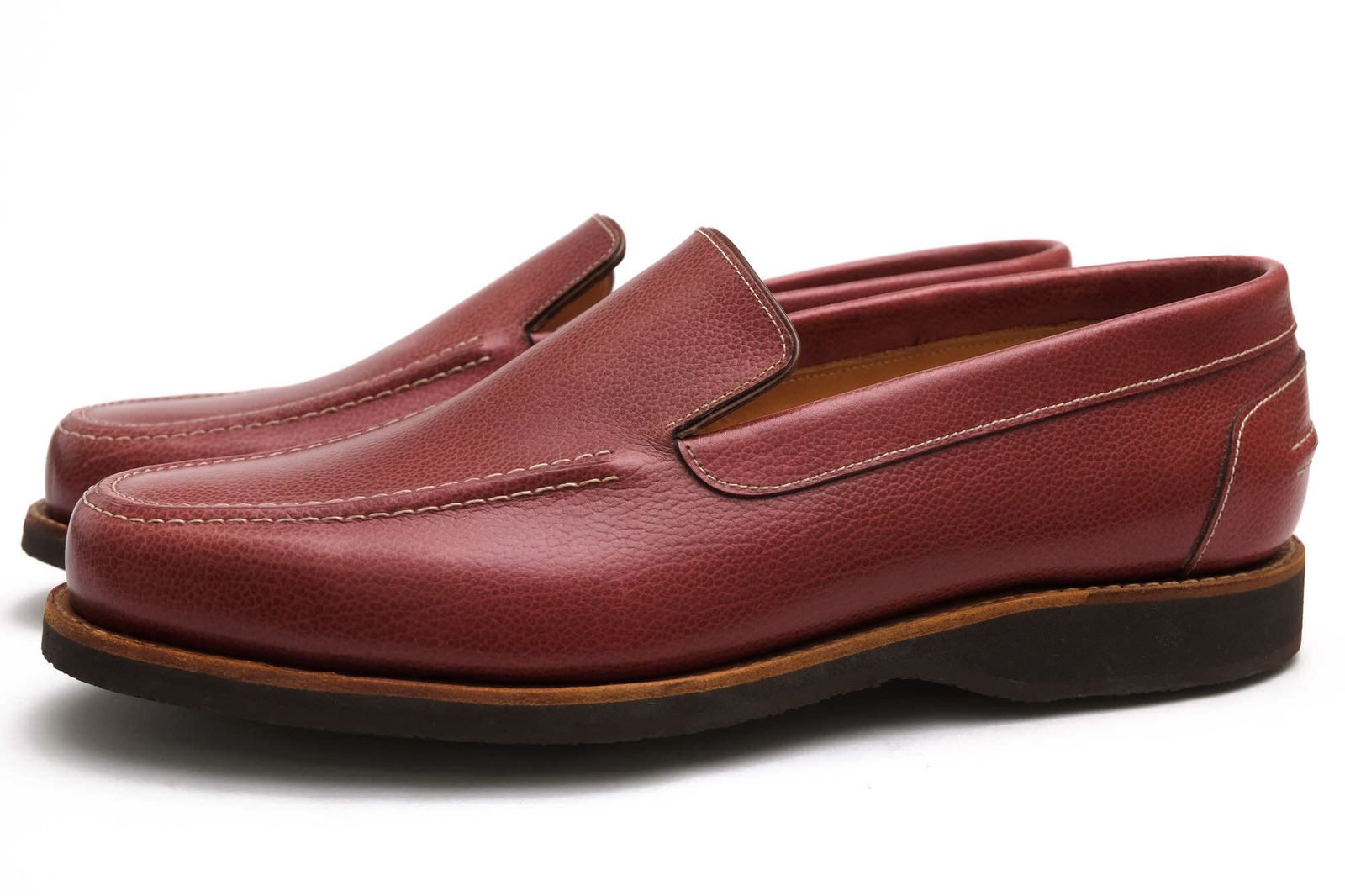 ジョンロブ／John Lobb ヴァンプローファー シューズ 靴 メンズ 男性 男性用 レザー 革 本革 レッド ブラウン 赤 茶 MIAMI マイアミ スリッポン