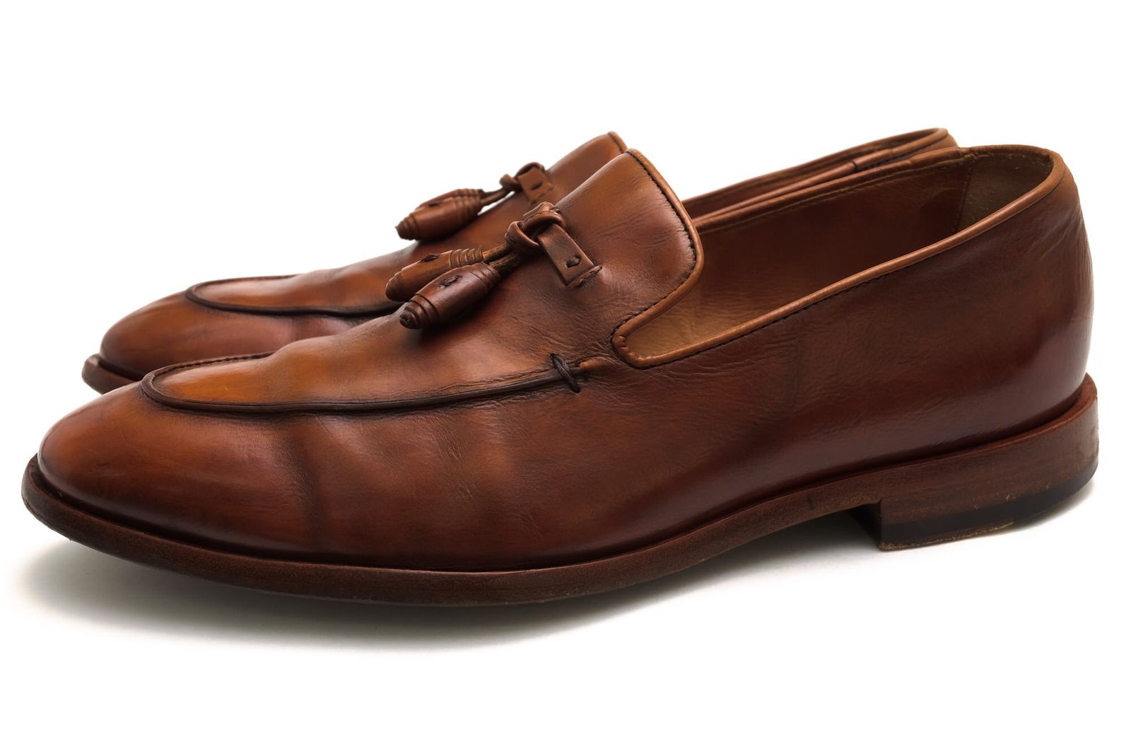 ポールスミス／Paul Smith タッセルローファー シューズ 靴 メンズ 男性 男性用 レザー 革 本革 ブラウン 茶 Conway Leather Tassle Loafers アンティーク染め マッケイ製法