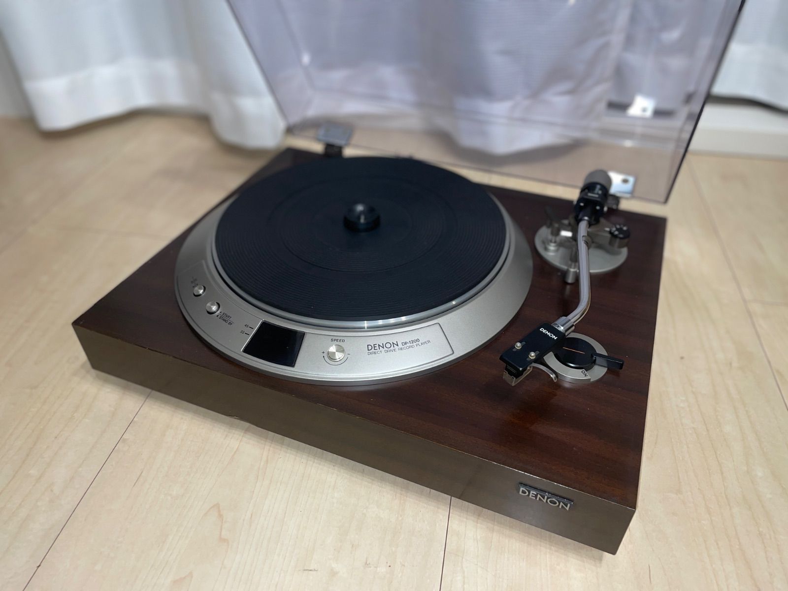 美品 完動品 DENON デノン DP-1200 ターンテーブル レコードプレーヤー 高性能 ダイレクトドライブ アナログ 即発送 _242