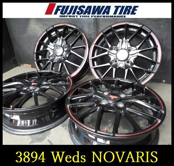 【3894】B送料無料▲Weds NOVARIS ROHGE SH▲15x4.5J 4穴 100 +45▲4本 26103451