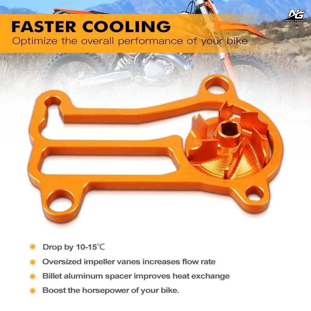 特大ウォーターポンプインペラクーラー KTM EXC 300 XCW300 SX250 HUSQVARNA TE250 TE300 2017-2019 TX300 2017-2018