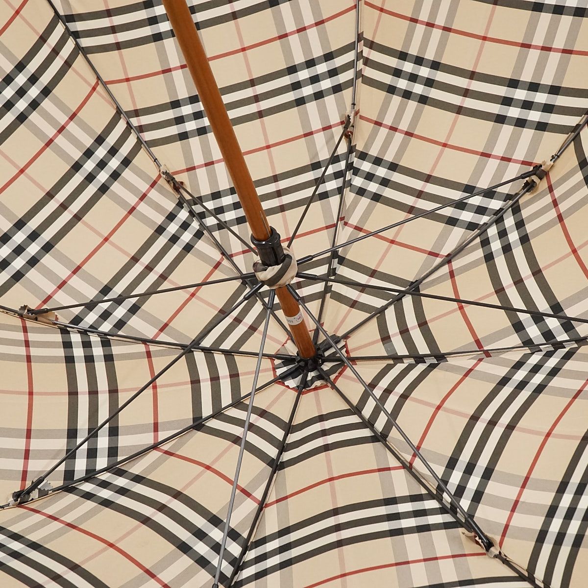 高級傘 BURBERRY バーバリー USED美品 チェック 定番柄 ライトベージュ