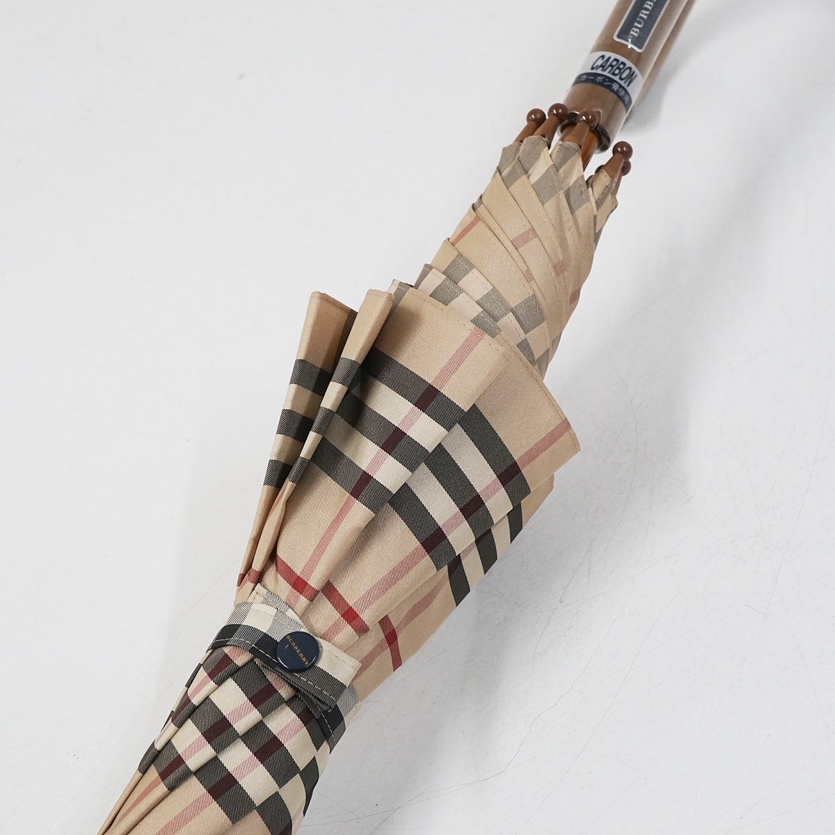 高級傘 BURBERRY バーバリー USED美品 チェック 定番柄 ライトベージュ