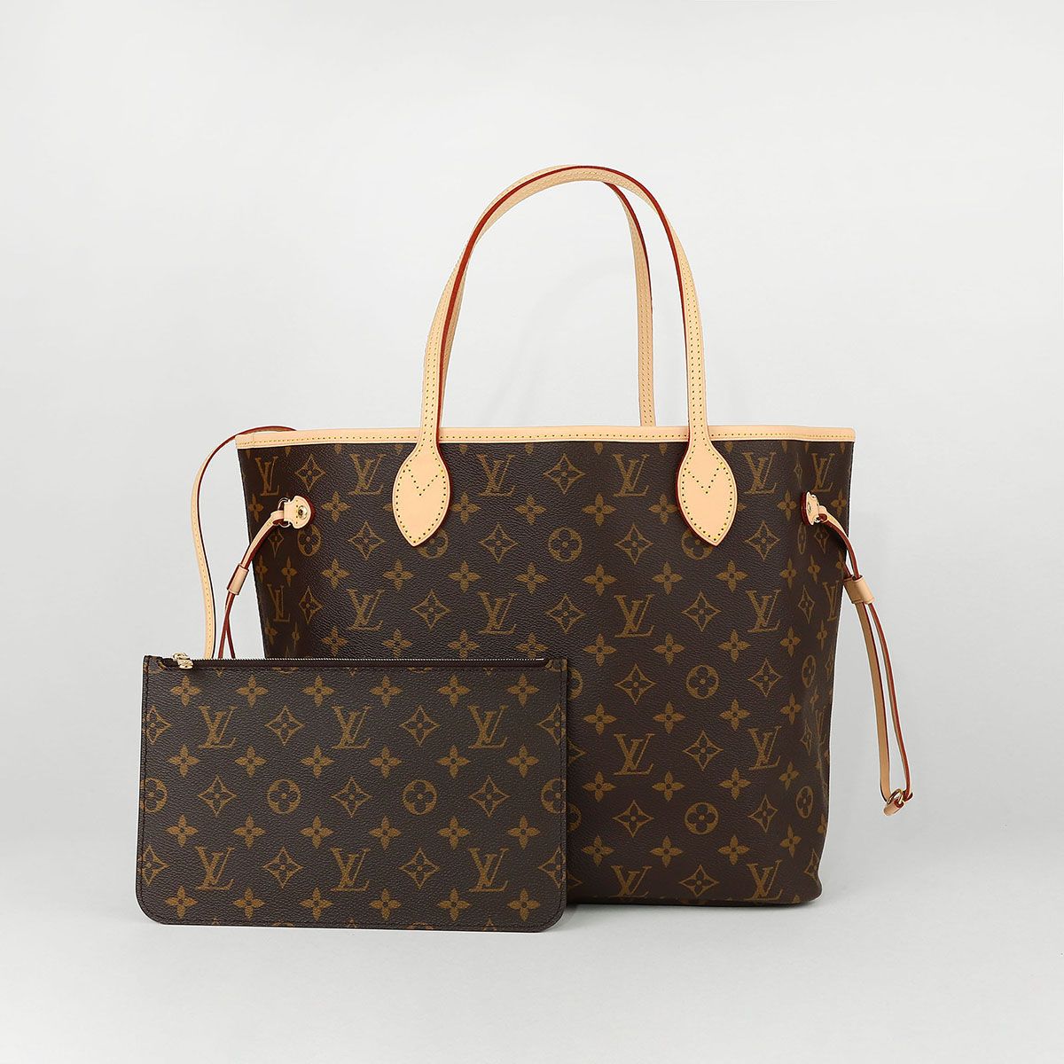 新品 ルイヴィトン Louis Vuitton トートバッグ ネヴァーフル PM ブラウン/ローズベージュ