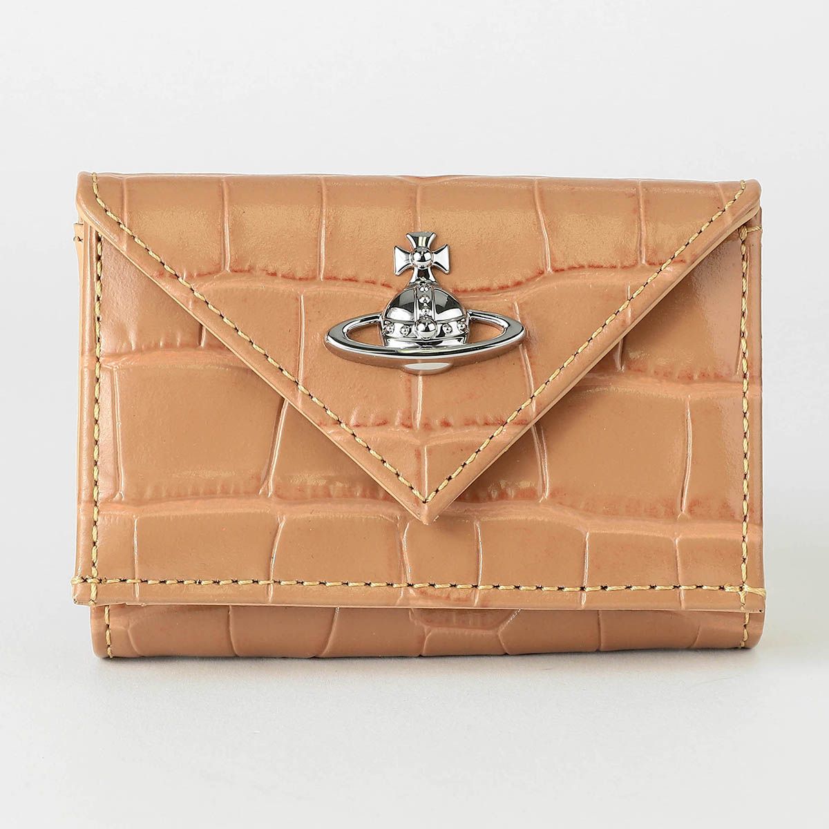 新品 ヴィヴィアン ウエストウッド Vivienne Westwood 3つ折り財布 ダスティー ピンク
