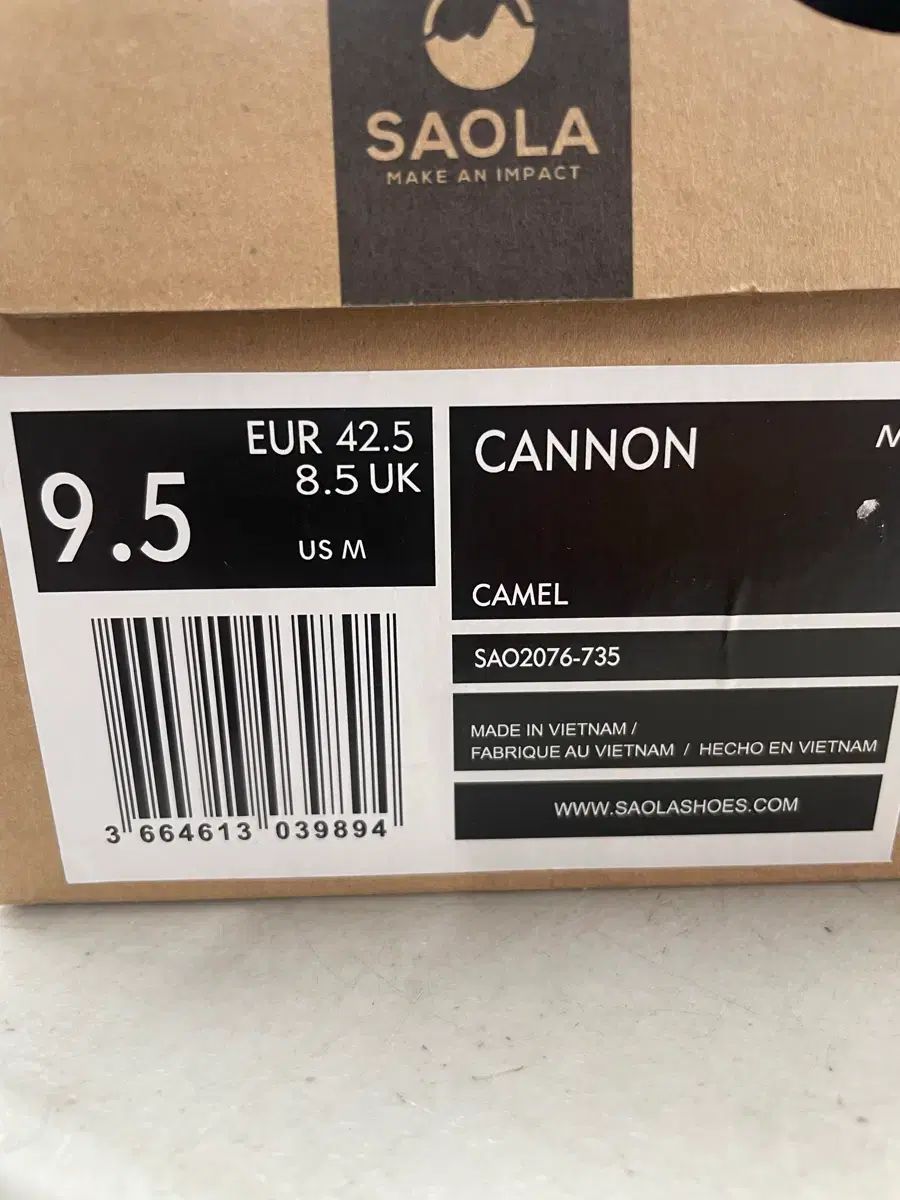 SAOLA CANNON キャメル 9 5ㅡキャノン スニーカー