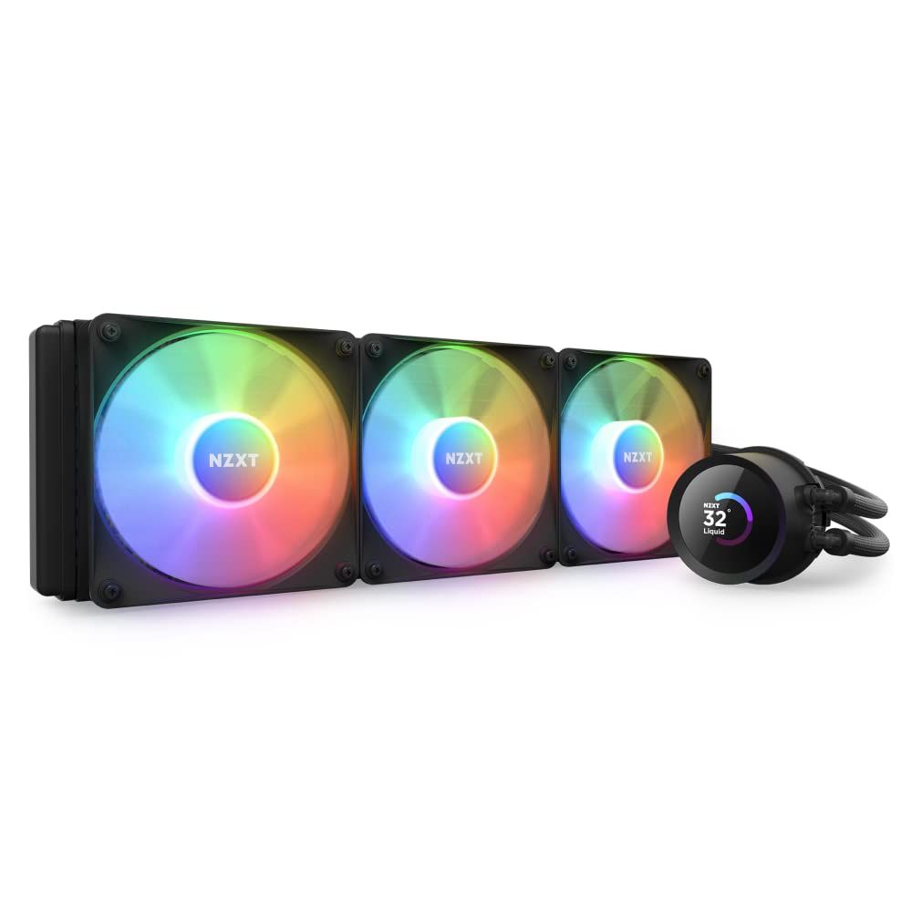 NZXT KRAKEN RGB 360 Black 簡易水冷CPUクーラー RL-KR360-B1 FN1875 [ブラック] [360mm] [KRAKEN RGB]