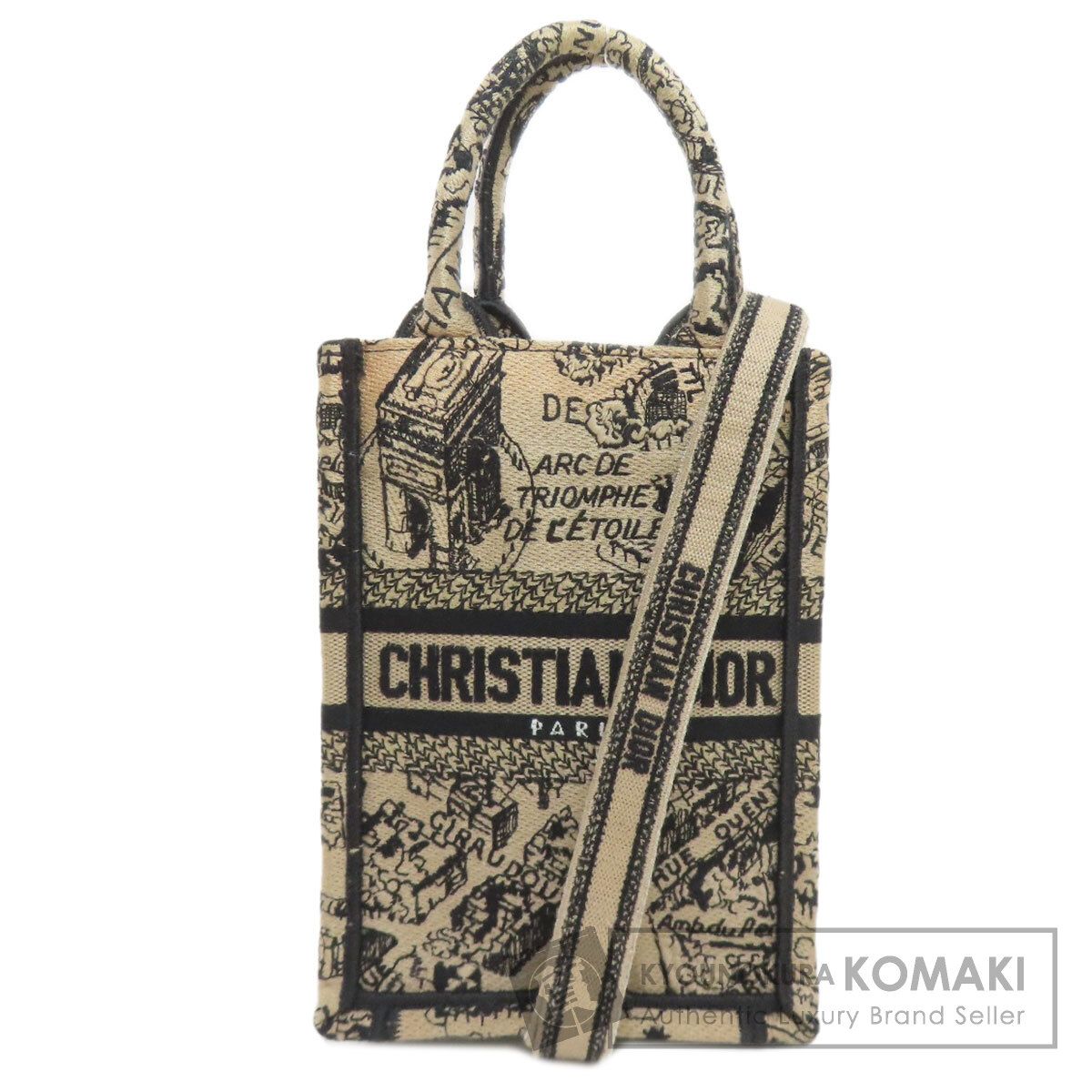 CHRISTIAN DIOR クリスチャンディオール ブックトートミニ 2WAY ハンドバッグ キャンバス レディース [中古]