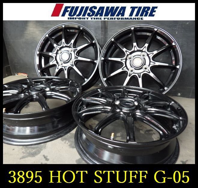 【3895】B送料無料▲HOT STUFF Gspead G-05▲15x4.5J 4穴 100 +45▲4本 26103453